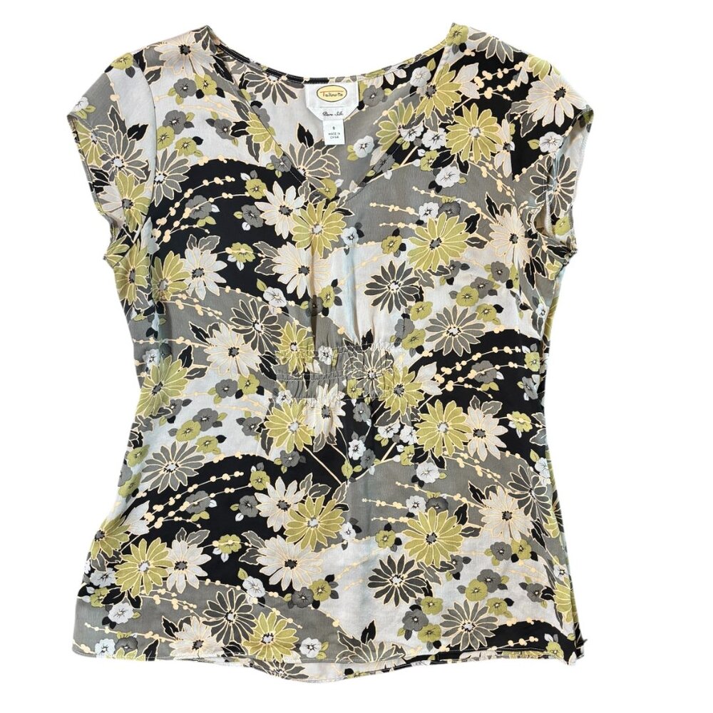 Talbots 100% Silk Floral Tank Top Size 8‎